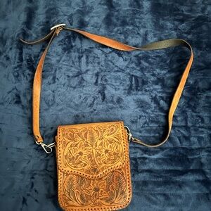 Tan Leather Crossbody Bag